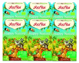 De Online Drogist Yogi tea happy nature voordeelverpakking 6x17st aanbieding