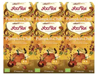 De Online Drogist Yogi tea pumpkin chai voordeelverpakking 6x17st aanbieding