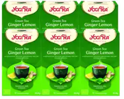 De Online Drogist Yogi tea green tea ginger lemon voordeelverpakking 6x17st aanbieding