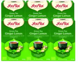 De Online Drogist Yogi tea green tea ginger lemon voordeelverpakking 6x17st aanbieding