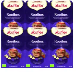 De Online Drogist Yogi tea rooibos voordeelverpakking 6x17st aanbieding