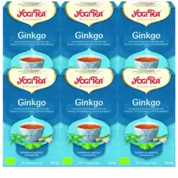 De Online Drogist Yogi tea ginkgo voordeelverpakking 6x17st aanbieding