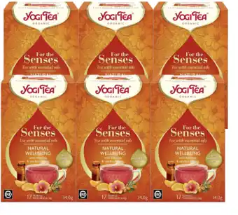 De Online Drogist Yogi tea natural welbeing mandarijn & hibiscus voordeelverpakking 6x17st aanbieding