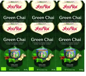 De Online Drogist Yogi tea green chai voordeelverpakking 6x17st aanbieding