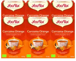 De Online Drogist Yogi tea curcuma orange thee voordeelverpakking 6x17st aanbieding