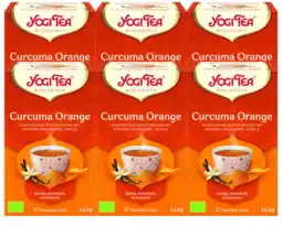 De Online Drogist Yogi tea curcuma orange thee voordeelverpakking 6x17st aanbieding