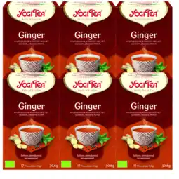 De Online Drogist Yogi tea ginger voordeelverpakking 6x17st aanbieding
