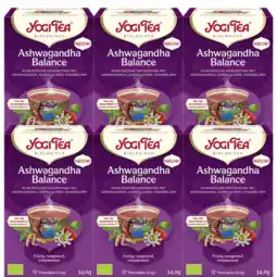De Online Drogist Yogi tea ashwagandha balance voordeelverpakking 6x17st aanbieding