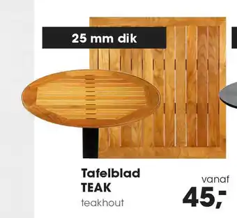 HANOS Tafelblad Teak aanbieding