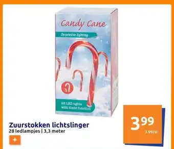 Action Zuurstokken lichtslinger 28 ledlampjes | 3,3 meter aanbieding