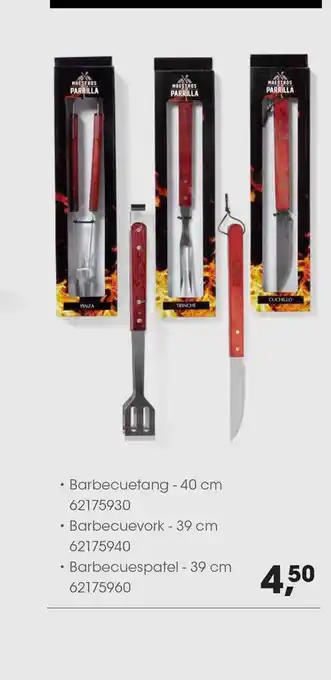 HANOS Barbecuetang 40 cm, Barbecuevork 39 cm Of Barbecuespatel 39 cm aanbieding