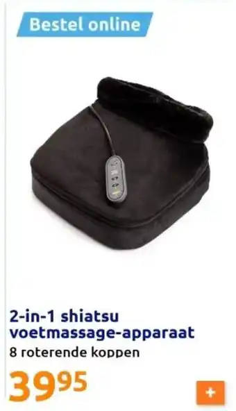 Action 2-in-1 shiatsu voetmassage-apparaat aanbieding