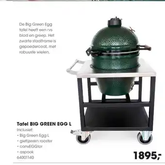 HANOS Tafel Big Green Egg L aanbieding