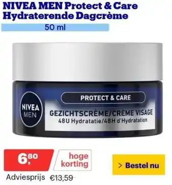 Bol.com Nivea men protect & care hydraterende dagcrème aanbieding