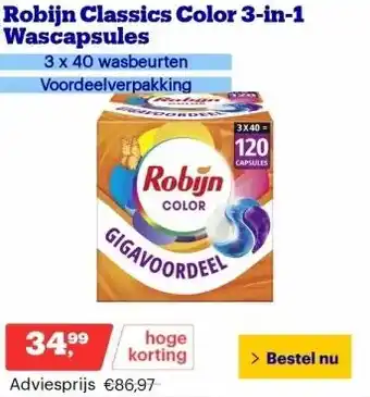 Bol.com Robijn classics color 3-in-1 wascapsules aanbieding