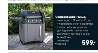 HANOS Gasbarbecue Forza 159x64x120 cm aanbieding