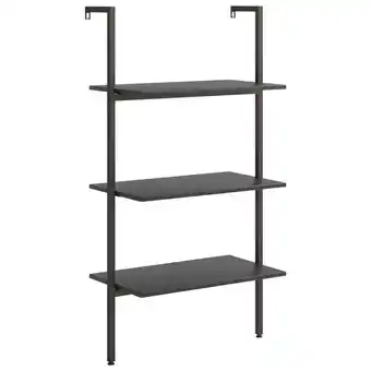 fonQ Vidaxl ladderrek zwart 64 x 35 x 120.5 cm aanbieding