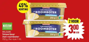 ALDI MILSANI Smeerbaar met roomboter 250 g aanbieding