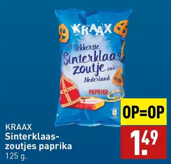 ALDI KRAAX Sinterklaas zoutjes paprika 125 g aanbieding