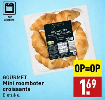 ALDI GOURMET Mini roomboter croissants 8 stuks aanbieding