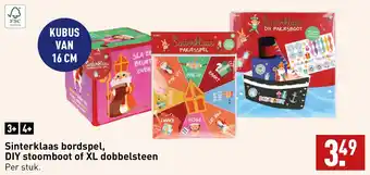 ALDI Sinterklaas bordspel, DIY stoomboot of XL dobbelsteen aanbieding