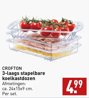 ALDI CROFTON 3-laags stapelbare koelkastdozen aanbieding