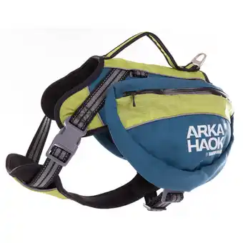 Decathlon Hondentuig voor wandelen en trekking blauw groen aanbieding