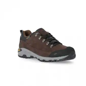 Decathlon Heren falark vibram leren wandelschoen (donkere aarde) aanbieding