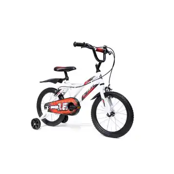 Decathlon Huffy pro thunder 16 wit bmx fiets voor kinderen 5-7jr incl stabilisatoren aanbieding