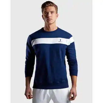 Decathlon Tennis/padel organische sweatshirt heren marineblauw aanbieding