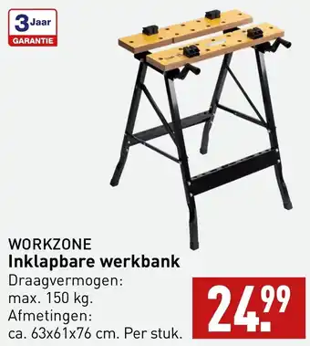 ALDI WORKZONE Inklapbare werkbank aanbieding