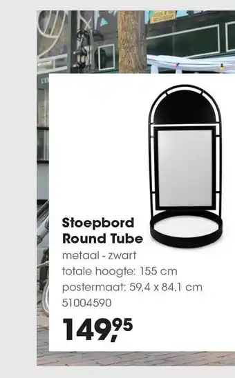 HANOS Stoepbord Round Tube aanbieding