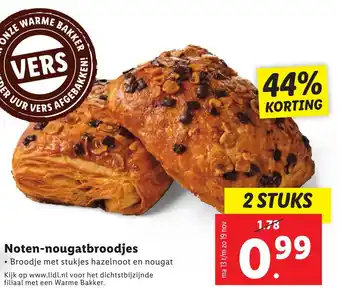 Lidl Noten-nougatbroodjes aanbieding