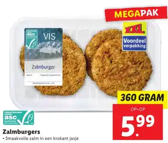 Lidl Zalmburgers 360g aanbieding