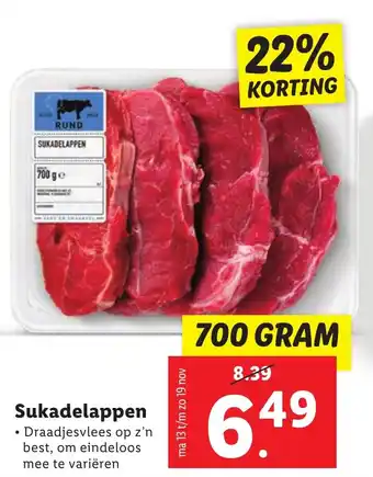 Lidl Sukadelappen 700g aanbieding