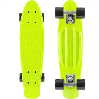 Decathlon Star skateboards vintage skateboard, retro cruiser 60mm, groen / zwart aanbieding