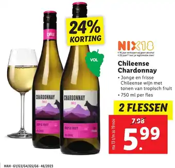 Lidl Chileense Chardonnay aanbieding