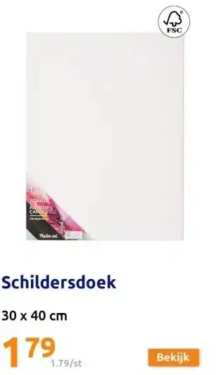 Action Schildersdoek aanbieding