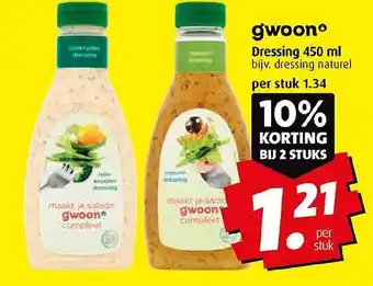 Boni Gwoon dressing 450 ml aanbieding