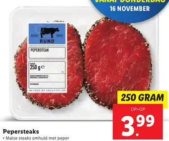 Lidl Pepersteaks 250g aanbieding