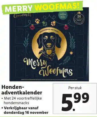 Lidl Honden- adventkalender aanbieding