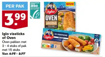 Hoogvliet Iglo vissticks of Oven aanbieding