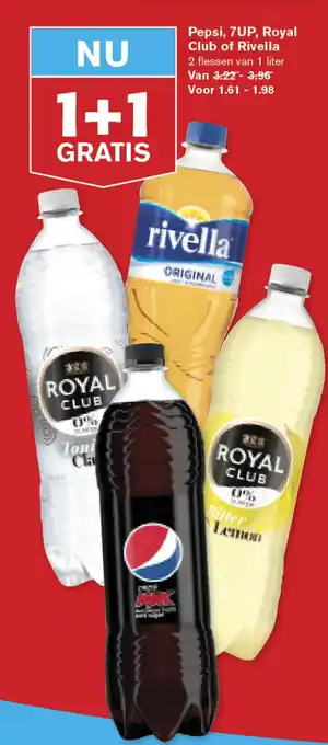 Hoogvliet Pepsi, 7UP, Royal Club of Rivella aanbieding