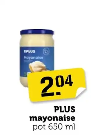 Coop PLUS mayonaise pot 650 ml aanbieding