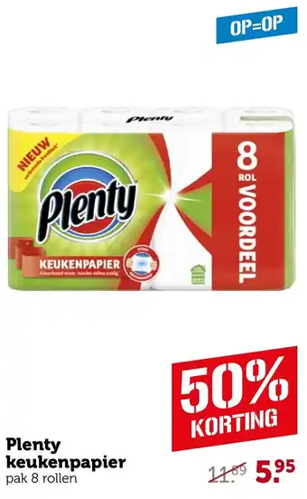 Coop Plenty keukenpapier aanbieding