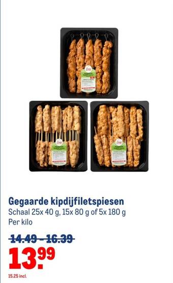 Makro Gegaarde kipdijfiletspiesen aanbieding