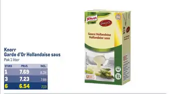 Makro Knorr Garde d'Or Hollandaise saus aanbieding