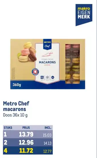 Makro Metro Chef macarons aanbieding