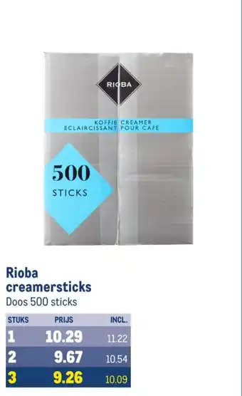 Makro Rioba creamersticks aanbieding