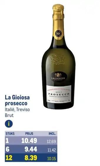 Makro La Gioiosa prosecco aanbieding